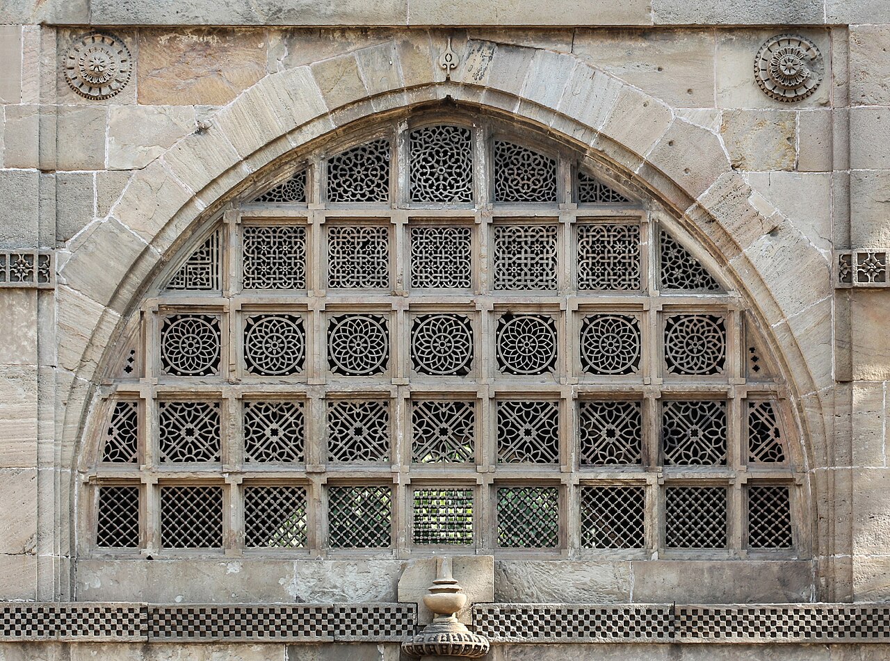 Iconic Tree of Life Jali Marble Carving at Sidi Saiyyed Mosque Ahmedabad
