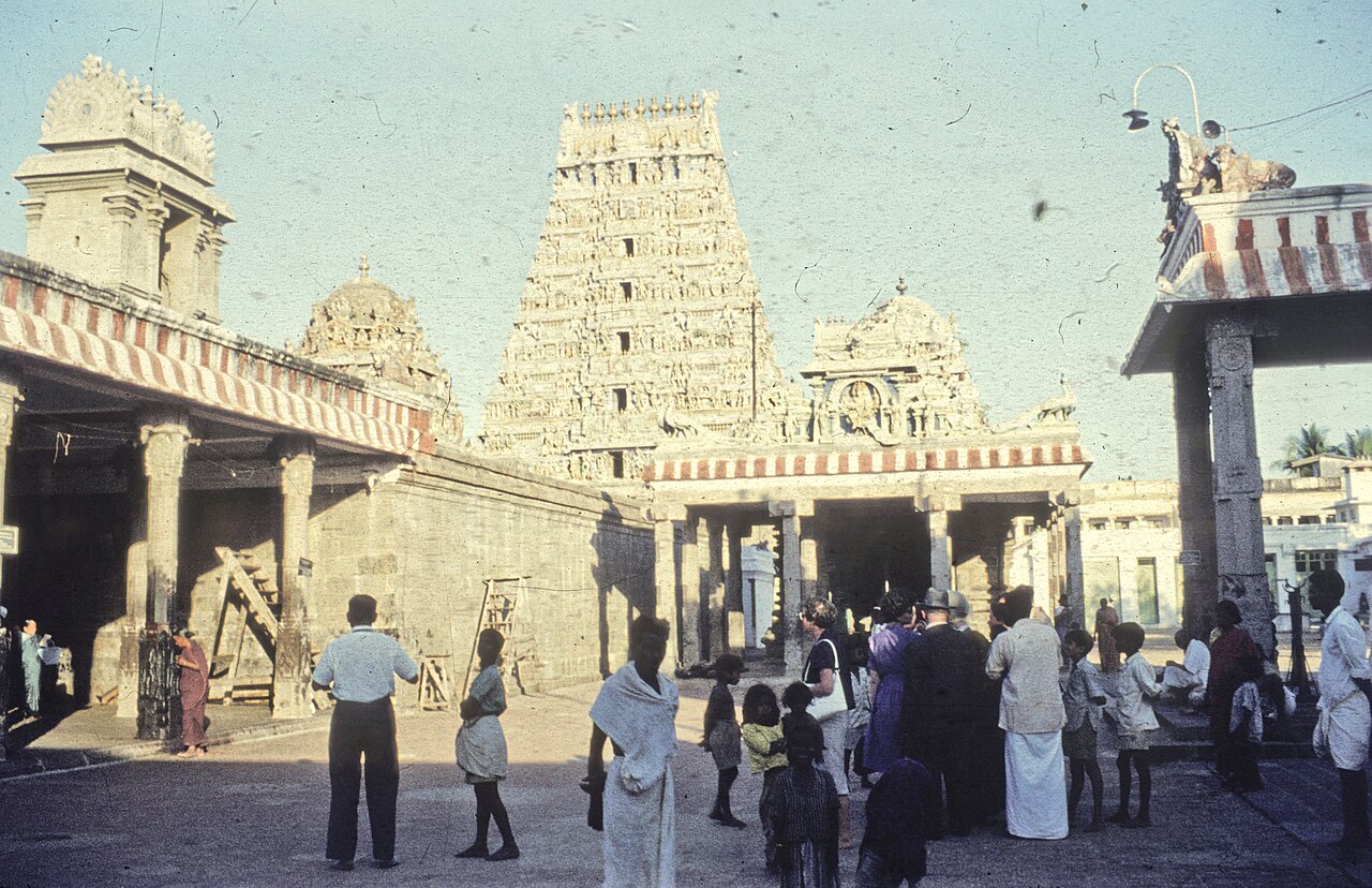 Dravidian Temple Gopuram of Kapaleeshwarar Temple in Mylapore Chennai