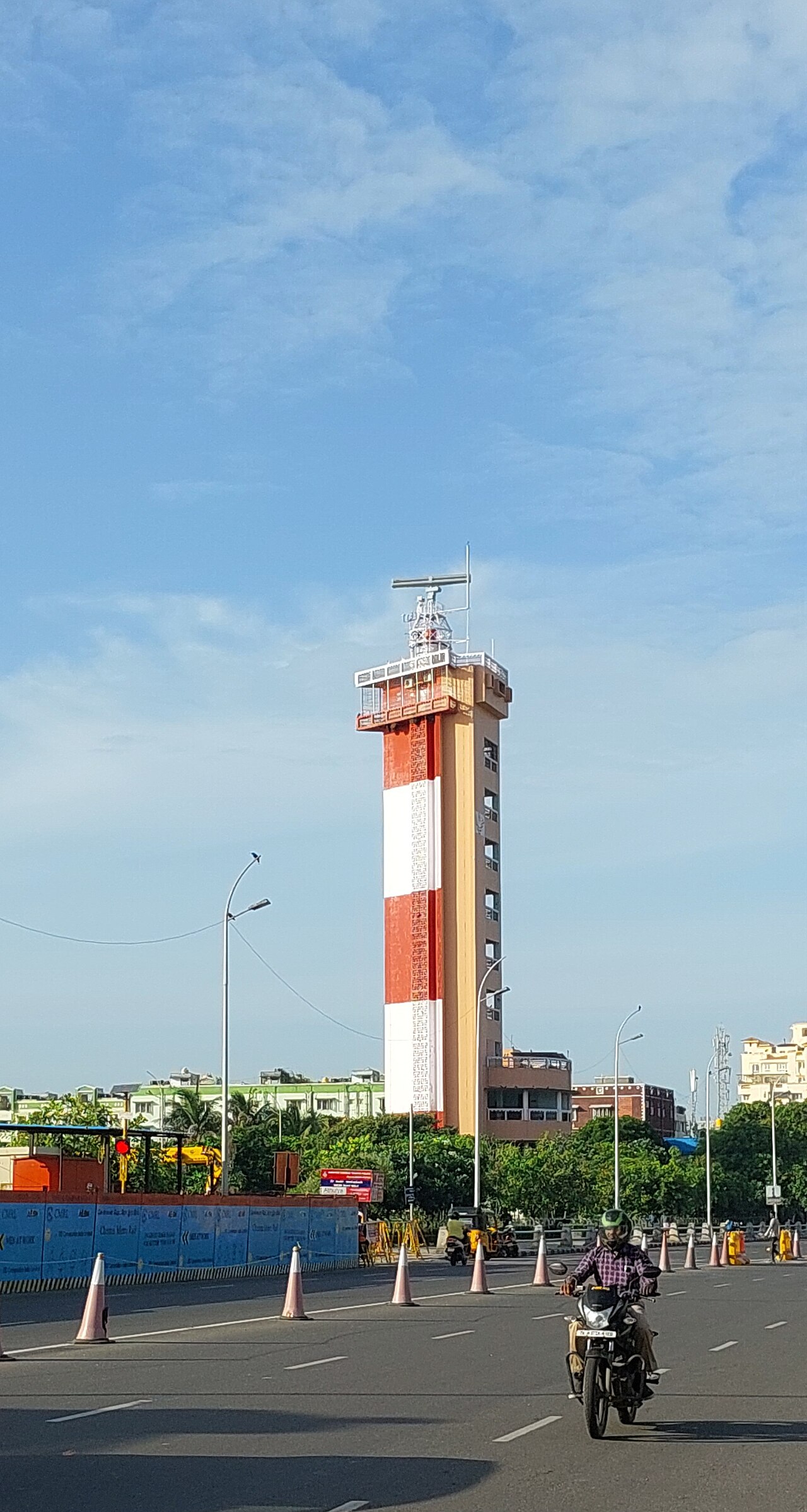 Marina Beach Coastal Promenade and Lighthouse in Chennai