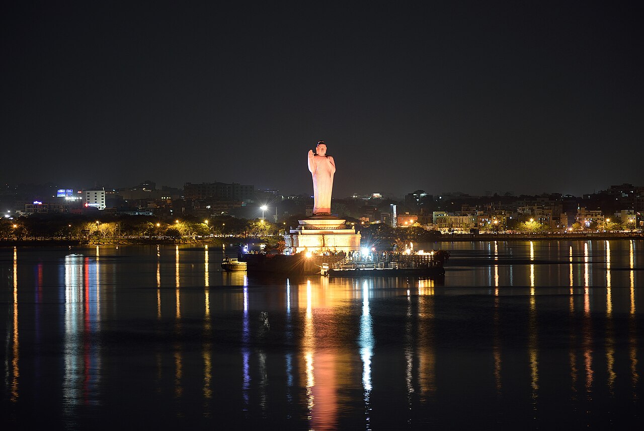 Monolithic Buddha Statue in Hussain Sagar Lake Hyderabad Monolithic Buddha Statue in Hussain Sagar Lake Hyderabad
