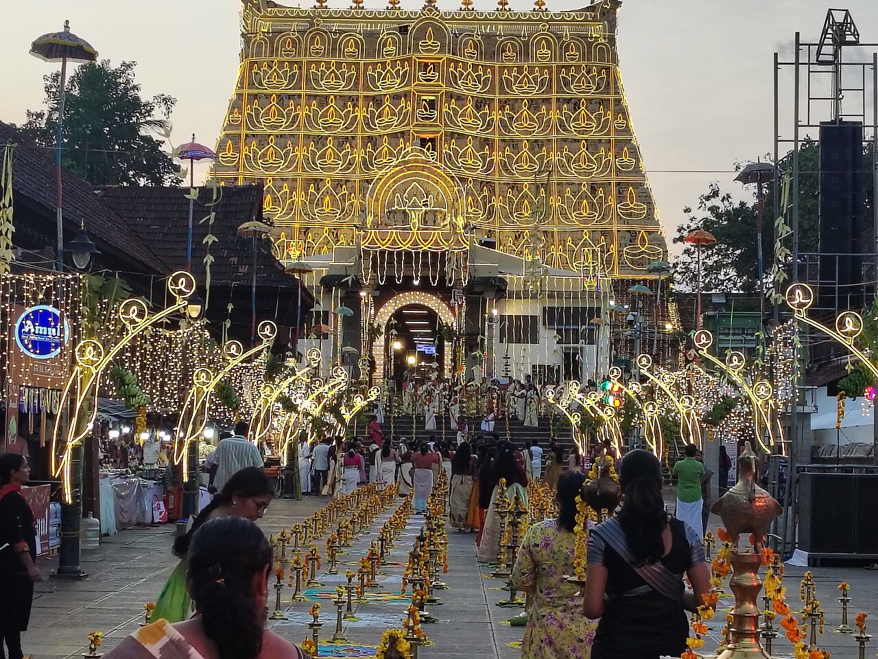 Ancient Gopuram of Sree Padmanabhaswamy Temple in Thiruvananthapuram